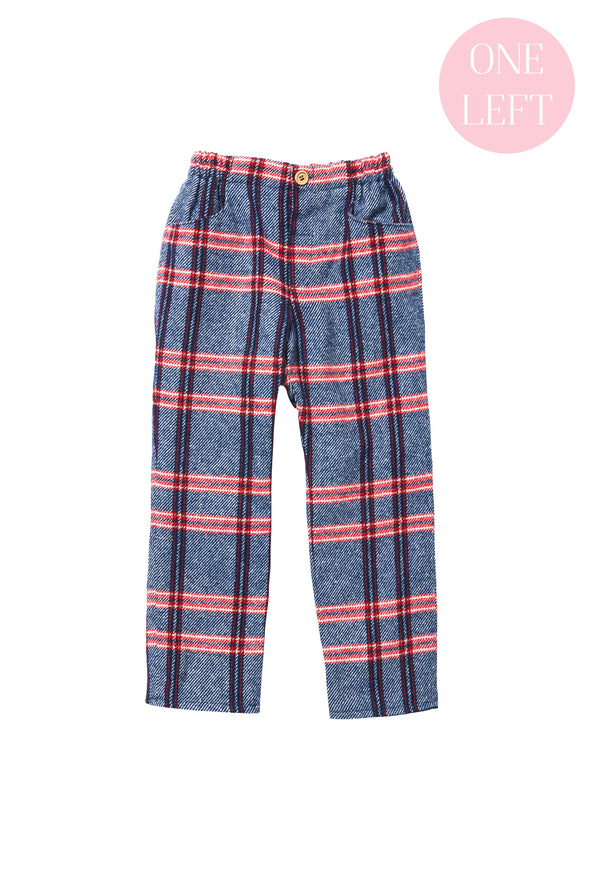 Red and Blue Check Trousers