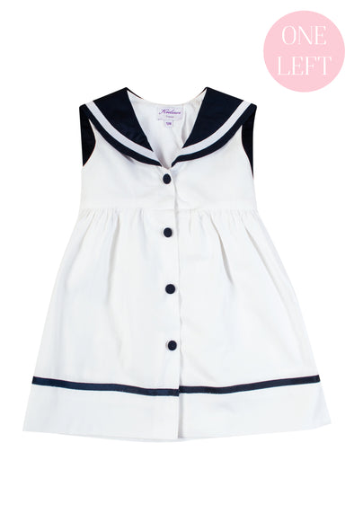 White and Navy Sailor Dress