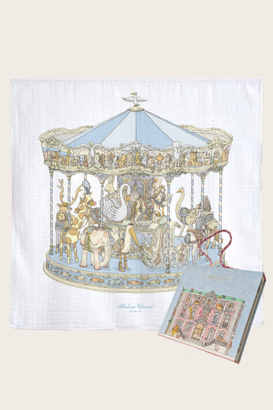 Blue Carousel Carre and Gift Box