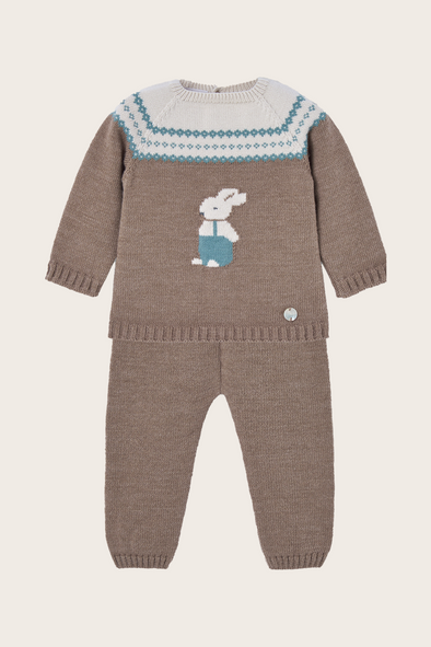 Wool Bunny Knitted Sweater and Trouser Set