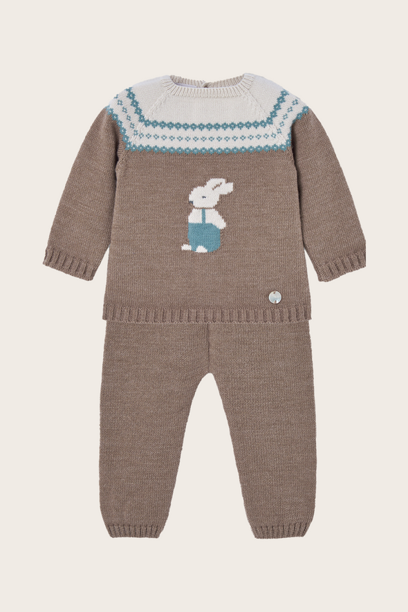 Wool Bunny Knitted Sweater and Trouser Set