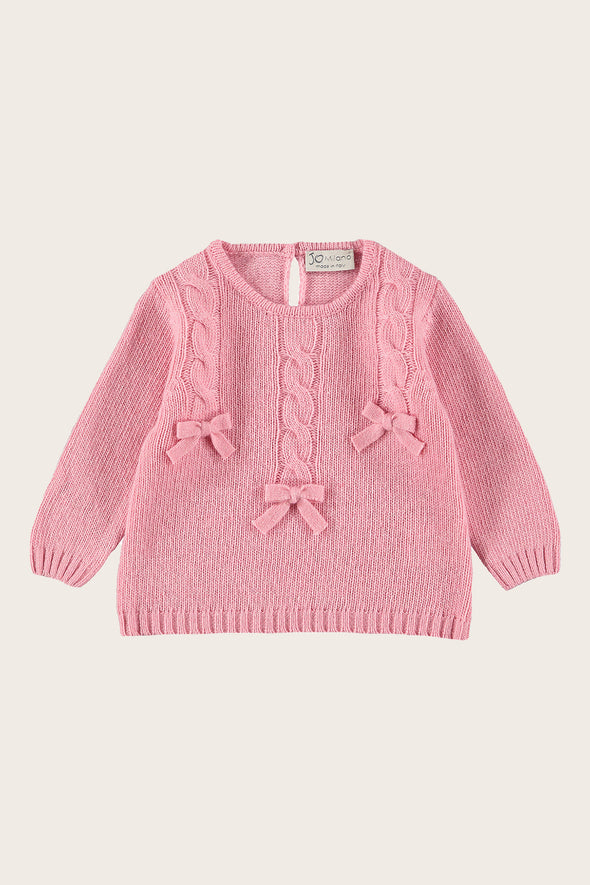 Wool Cashmere Peony Cable Sweater