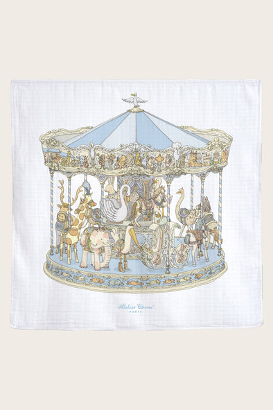 Blue Carousel Carre and Gift Box