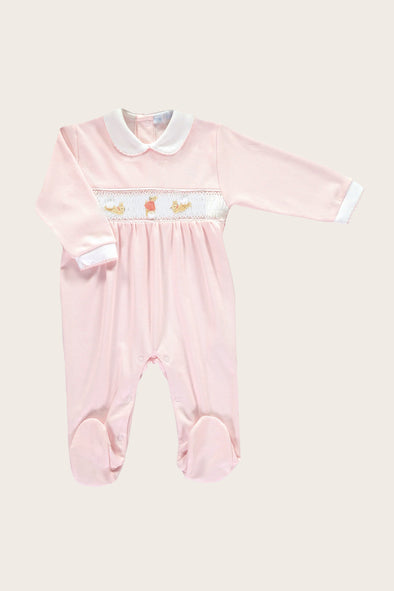 Pink Velour Flopsy Bunny Babysuit