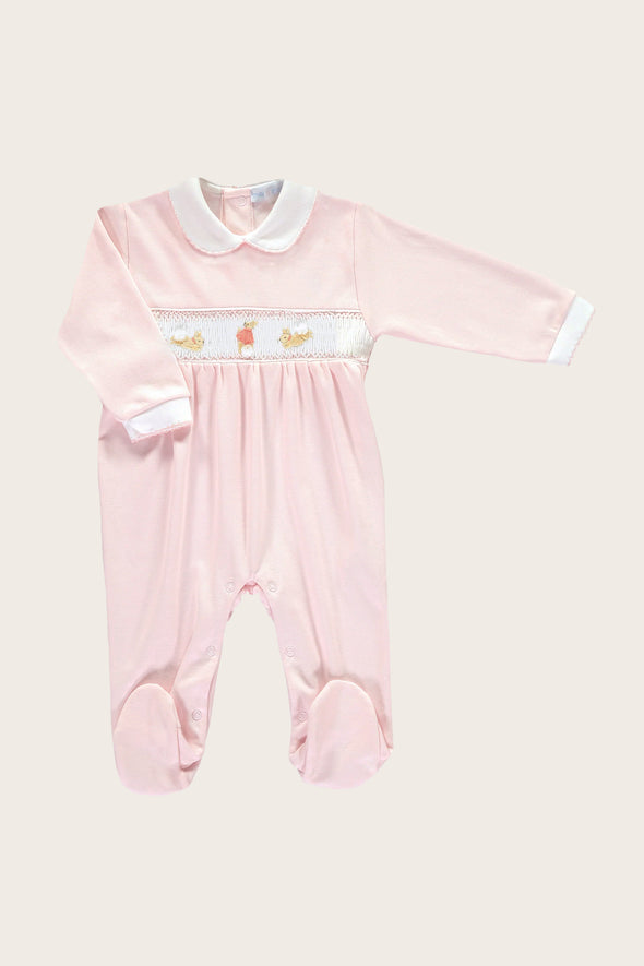 Pink Velour Flopsy Bunny Babysuit