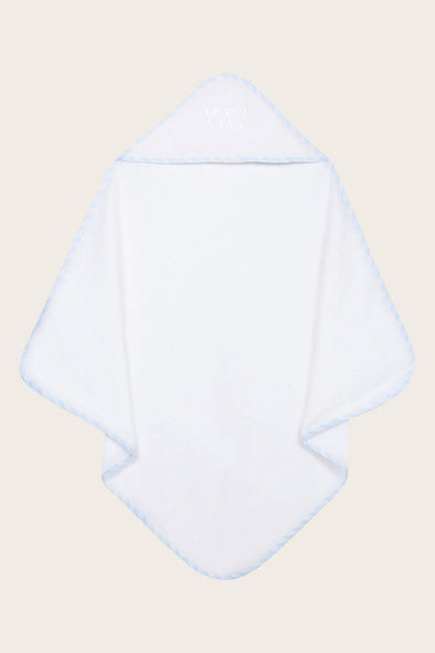 Blue and White Striped Hooded Towel