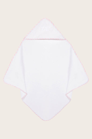 Pink and White Striped Hooded Towel