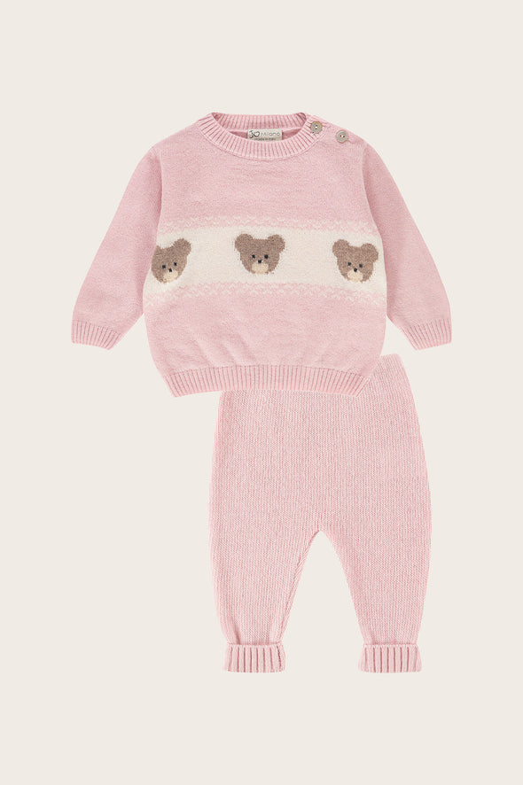 Pink Teddy Wool Cashmere Set