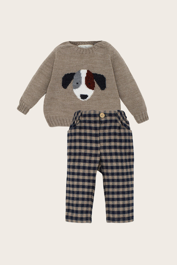 Puppy Sweater and Trouser Set