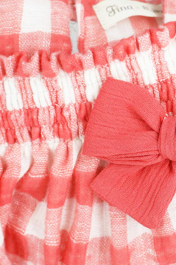 Red Picnic Bow Dress