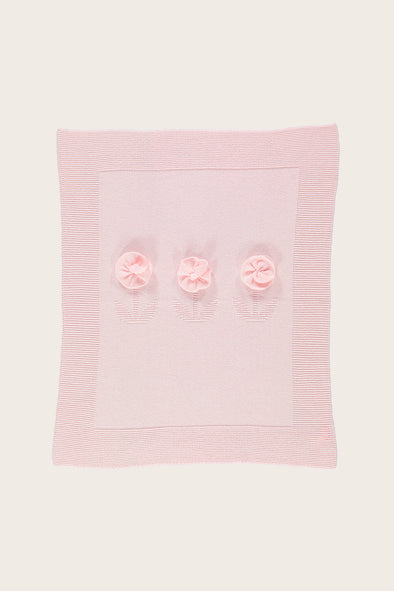 Wool Cashmere Pink Rose Blanket