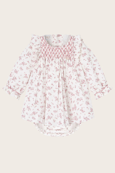 Rose Smocked Dress and Bloomer Set