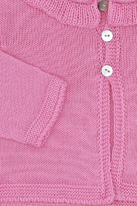 Pink Swiss Dot Smocked Dress and Cardigan