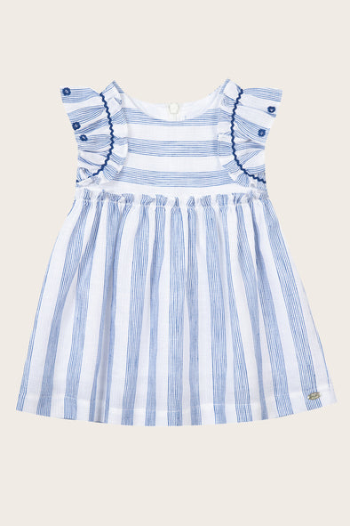Blue Stripe Linen Dress