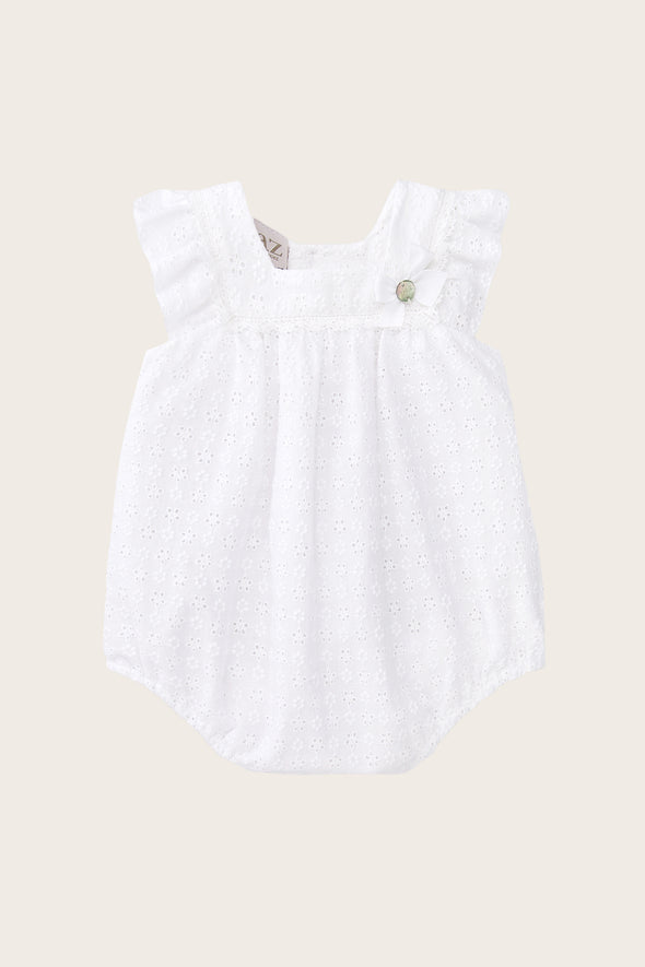 White Broderie Anglaise Bubble Romper