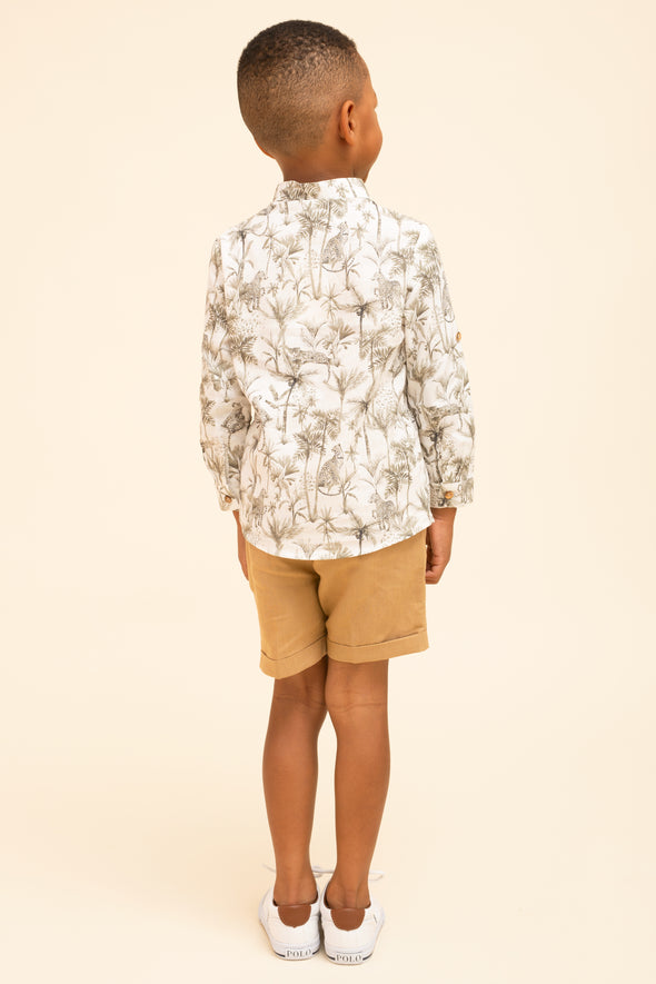 Safari Shirt and Linen Short Set